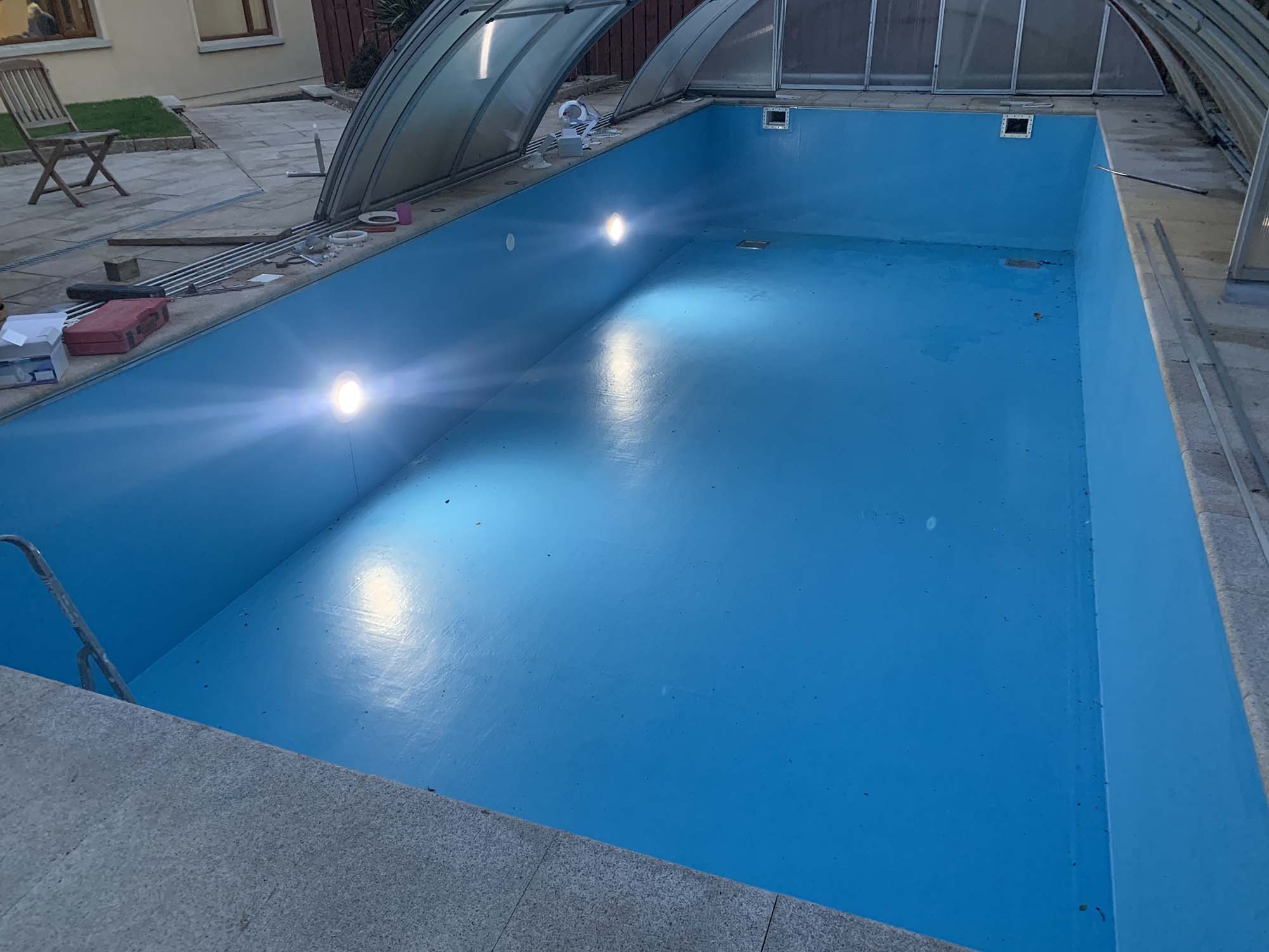 Indoor swimming pool lighting systems