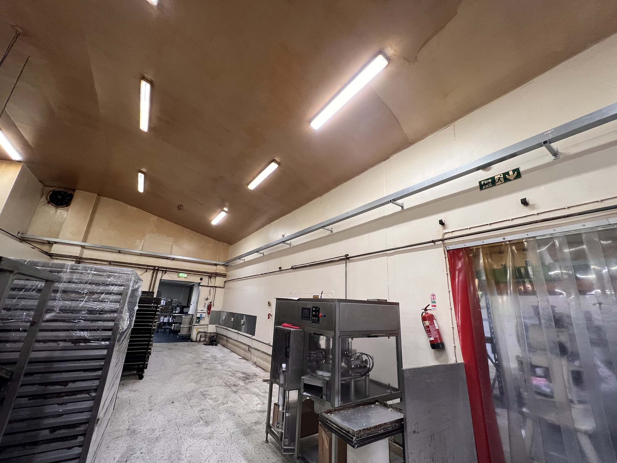 Upgraded lighting system in industrial factory